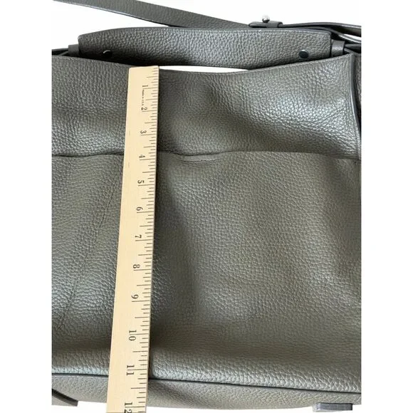 AllSaints Hobo Bag Mast Crossbody Purse Pebbled Leather Forest Green